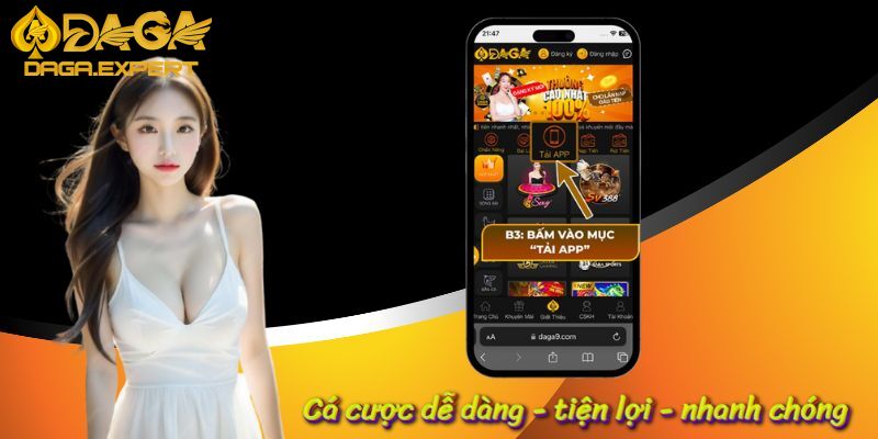 Cá cược dễ dàng, tiện lợi cùng app DAGA